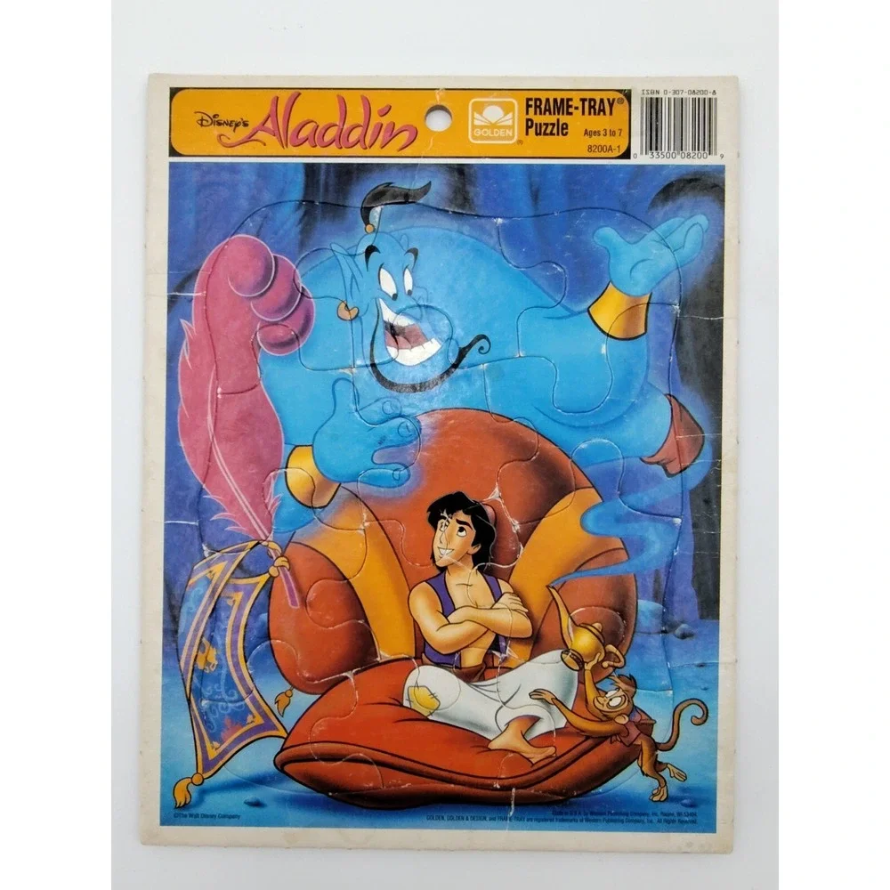 ALADDIN Walt Disney's PUZZLE VTG Golden‎ Kids Collect Rare SEE B59.1ES1138